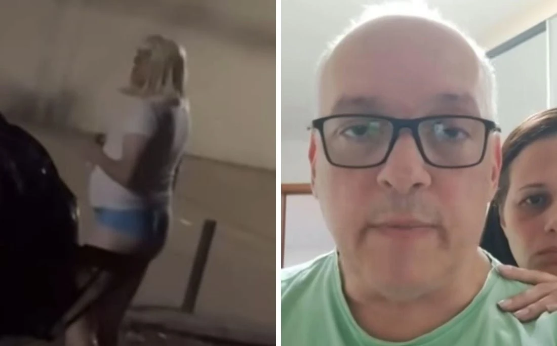 Bispo é flagrado de calcinha e peruca loira em frente a bar
