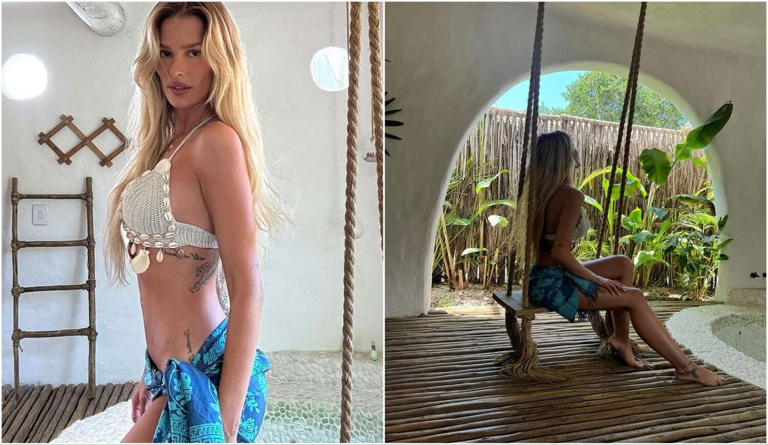 Após dias em Caraíva com suposta namorada, Yasmin Brunet chega em Trancoso: ‘Paraíso’