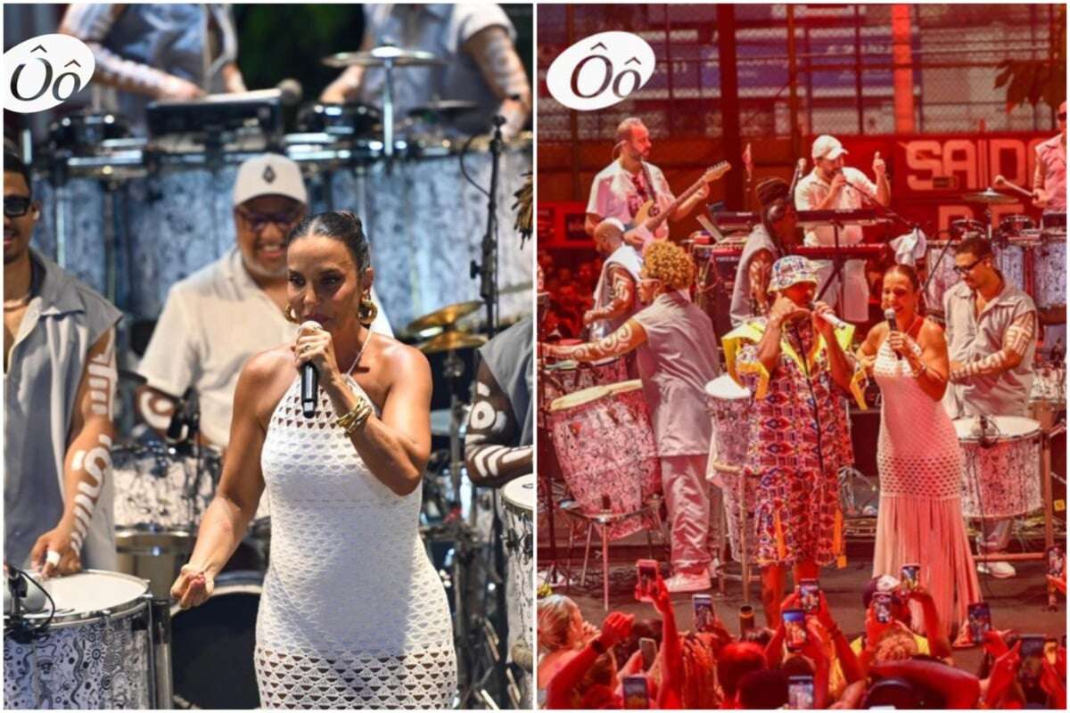 Ivete Sangalo faz participação especial em ensaio da Timbalada e leva público ao delírio