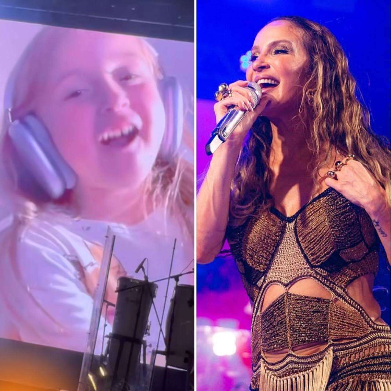 Filha de Claudia Leitte faz participação especial em show e canta sucesso de Bruno Mars e Lady Gaga