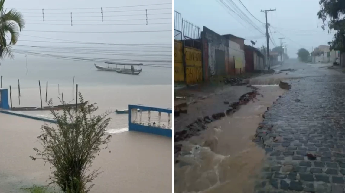 Pelo menos seis famílias ficam desabrigadas após fortes chuvas em Maraú