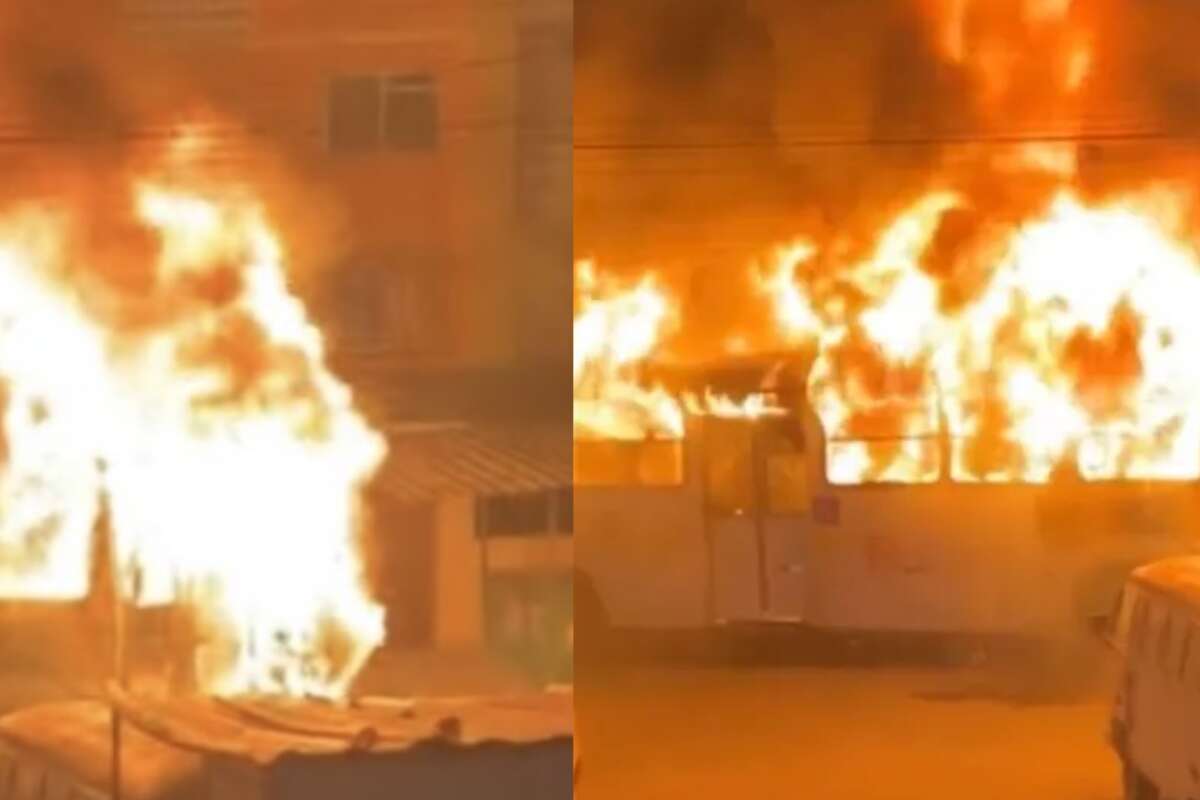 Ônibus sofre pane elétrica e pega fogo no Subúrbio de Salvador