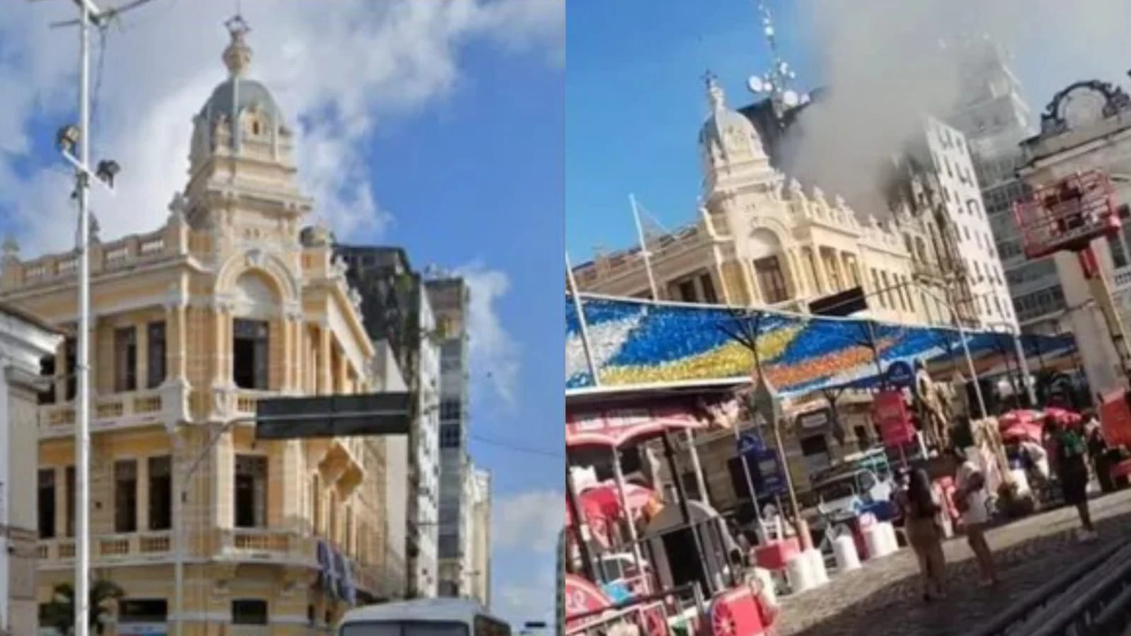 Princípio de incêndio em cozinha do Palacete Tira-Chapéu assusta moradores no Centro Histórico