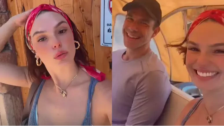 Em lua de mel na Itália, Isis Valverde é 'abandonada' por táxi e pega carona inusitada com tuk tuk