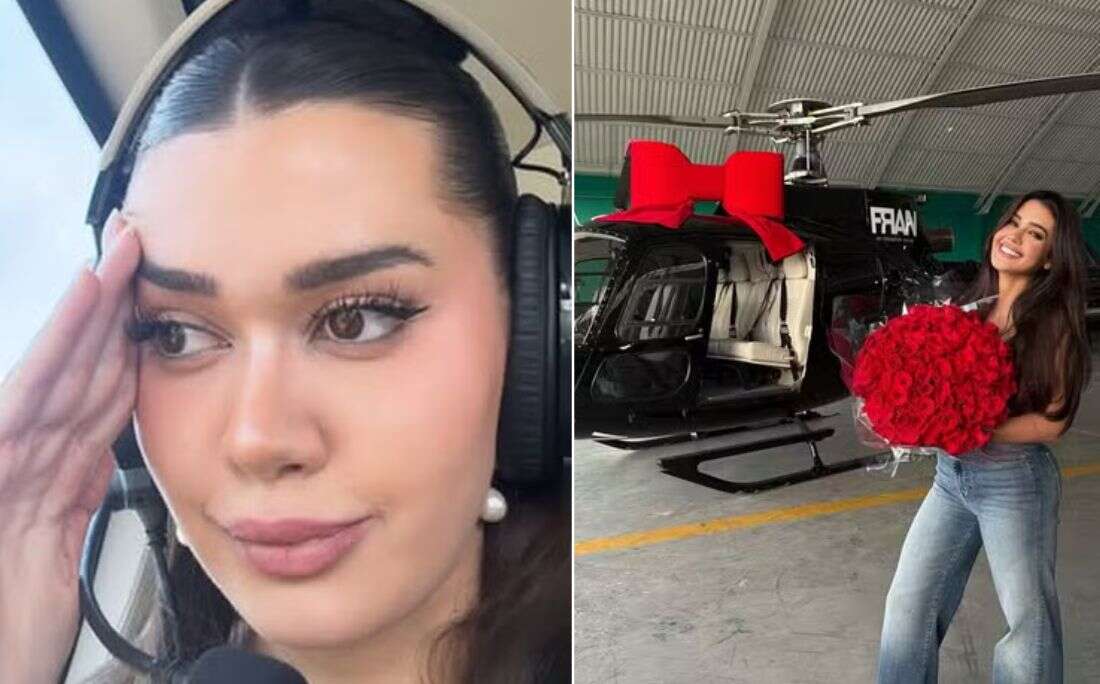 Após ganhar helicóptero do noivo, Franciny Ehlke brinca e cita perrengue