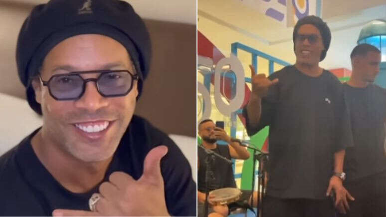 Em Salvador, Ronaldinho Gaúcho visita shopping e sobe hoje em trio elétrico