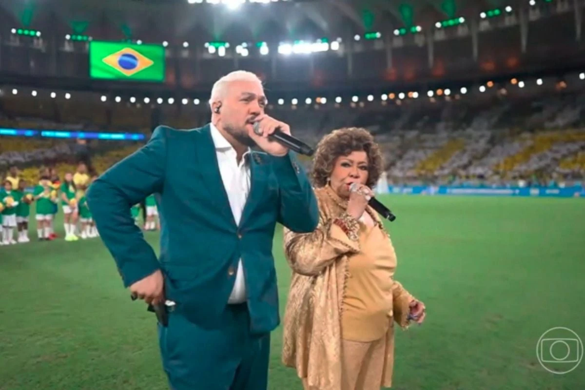 Alcione abre o jogo sobre confusão com Belo na hora de cantar o hino nacional