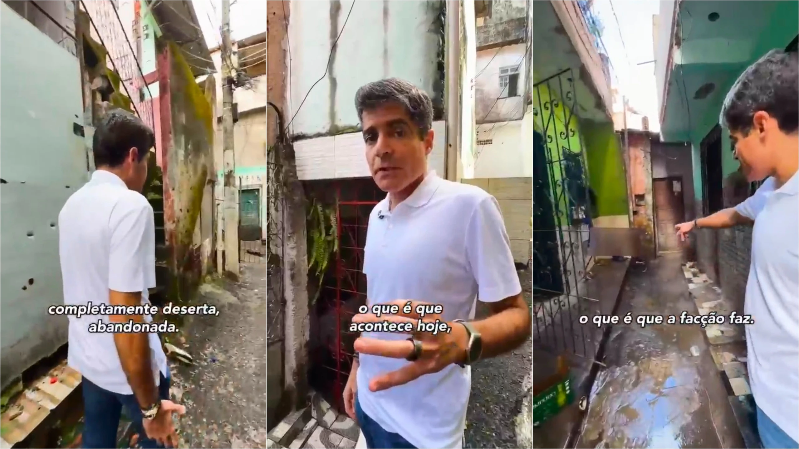 ACM Neto vai a local dominado por facção e mostra casas abandonadas após famílias serem expulsas; veja vídeo