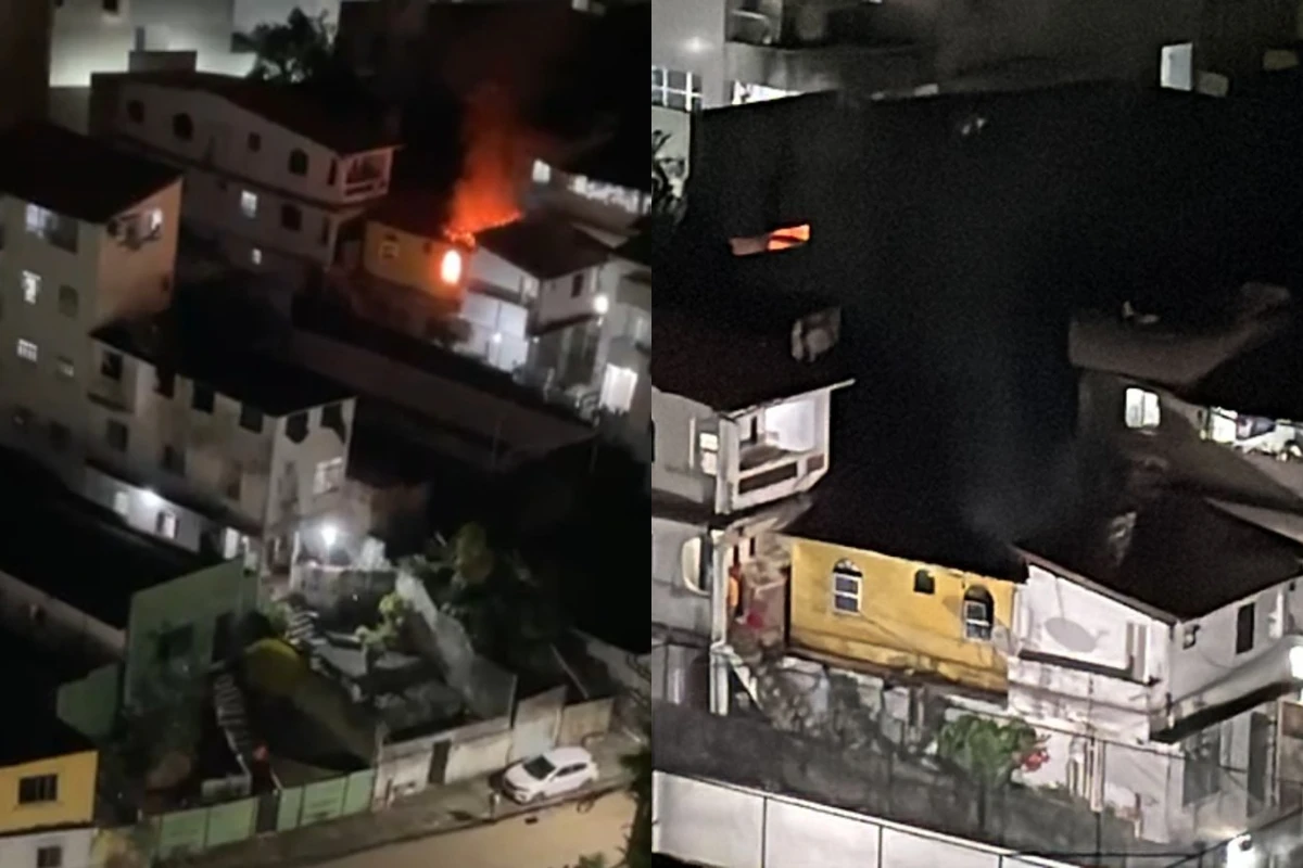 Incêndio atinge casa em bairro nobre de Salvador