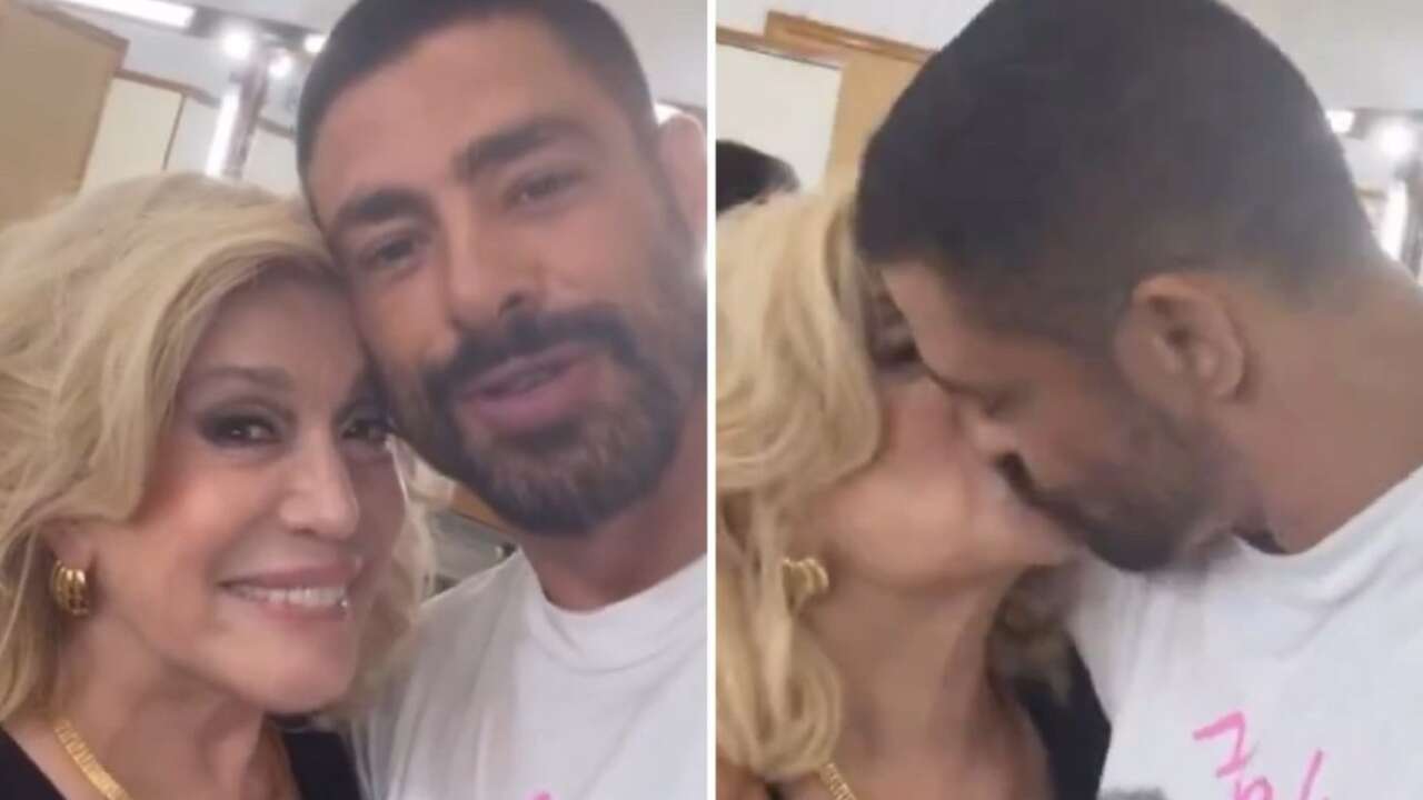 Cauã Reymond surge beijando Susana Vieira em gravação e leva internet à loucura