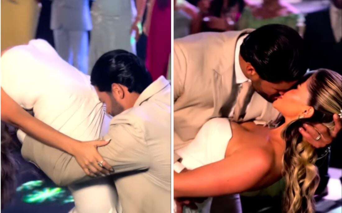 Dança sensual de Hulk e ex-sobrinha em casamento choca internautas: 'Que baixaria é essa? É pornô?'