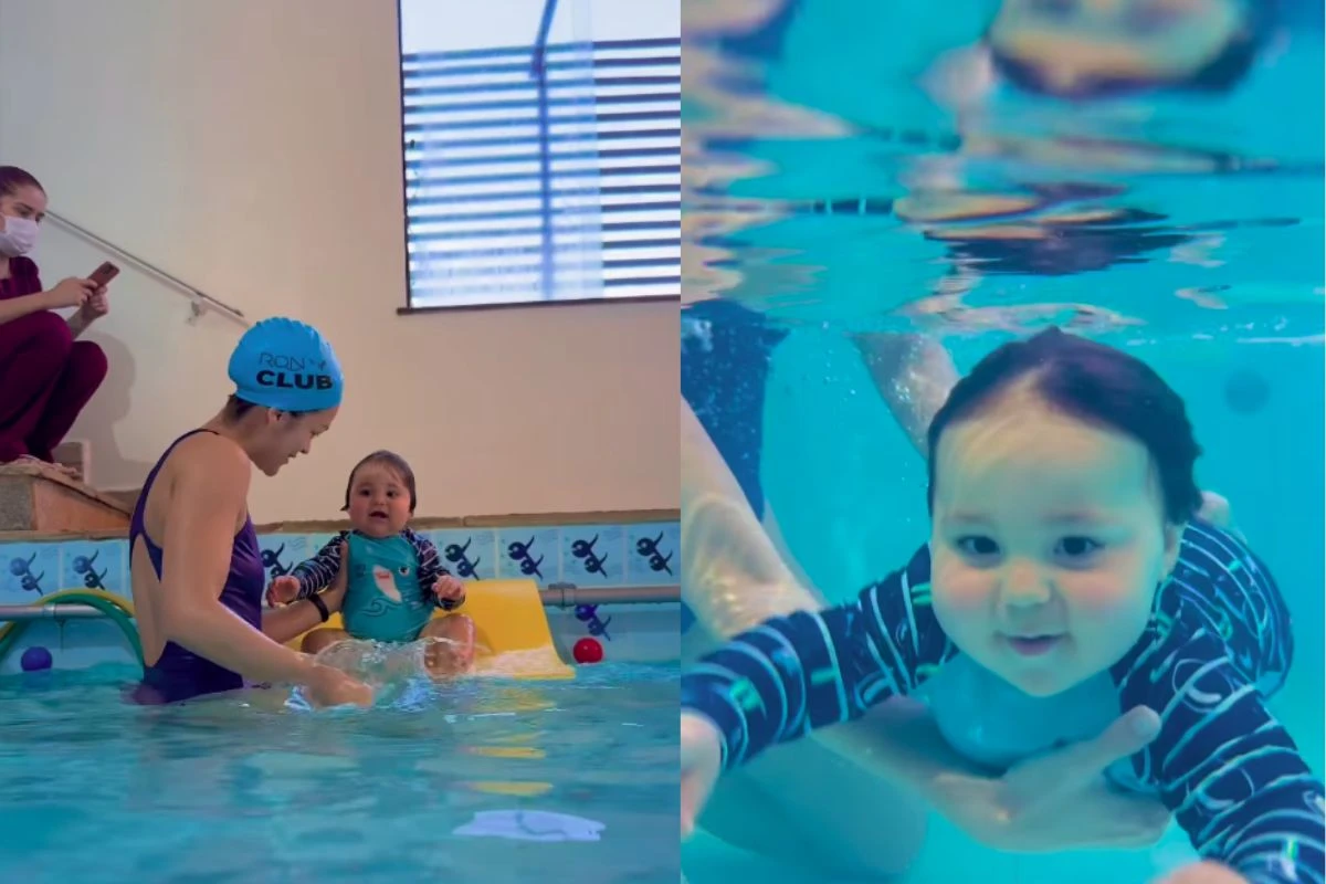 Viih Tube mostra vídeo do filho de 11 meses mergulhando e encanta seguidores: ‘Lindo demais’
