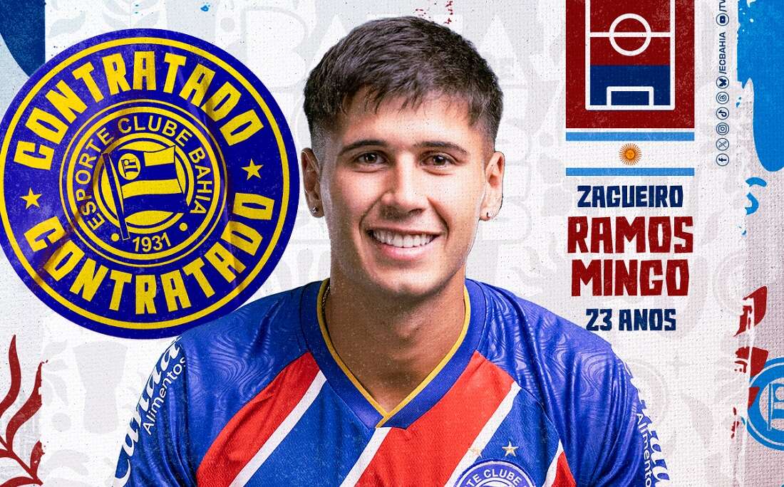 Bahia anuncia a contratação do zagueiro argentino Santiago Mingo