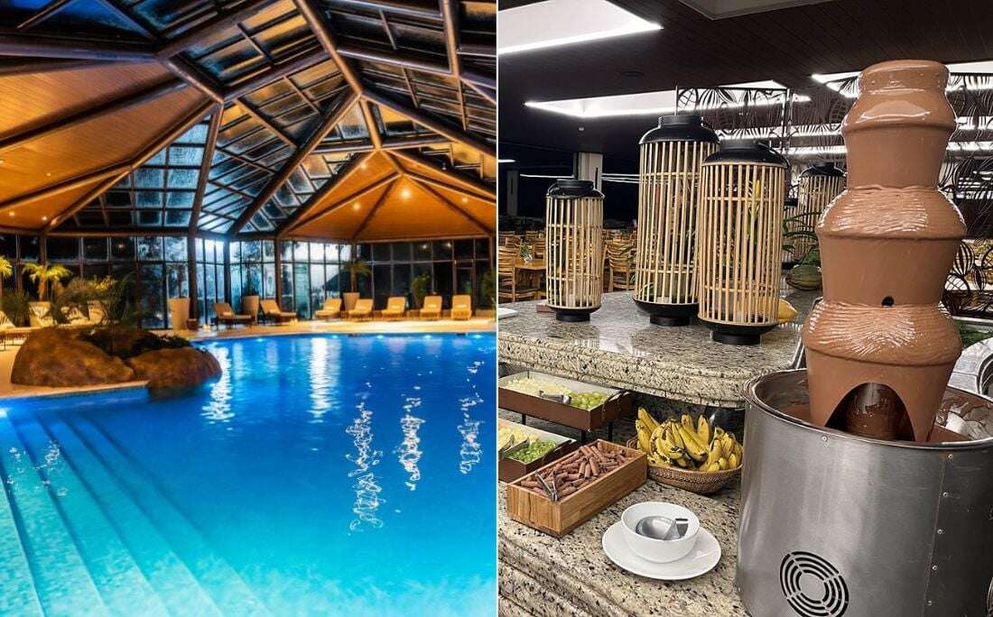 Cacau Show tem resorts de luxo com chafariz de chocolate e doces de graça o dia todo; conheça