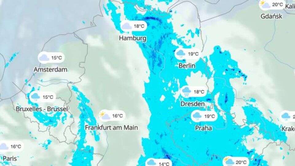 Wetterkarten Temperatursturz, Gewitter, Starkregen – der Herbst feiert seinen Einstand