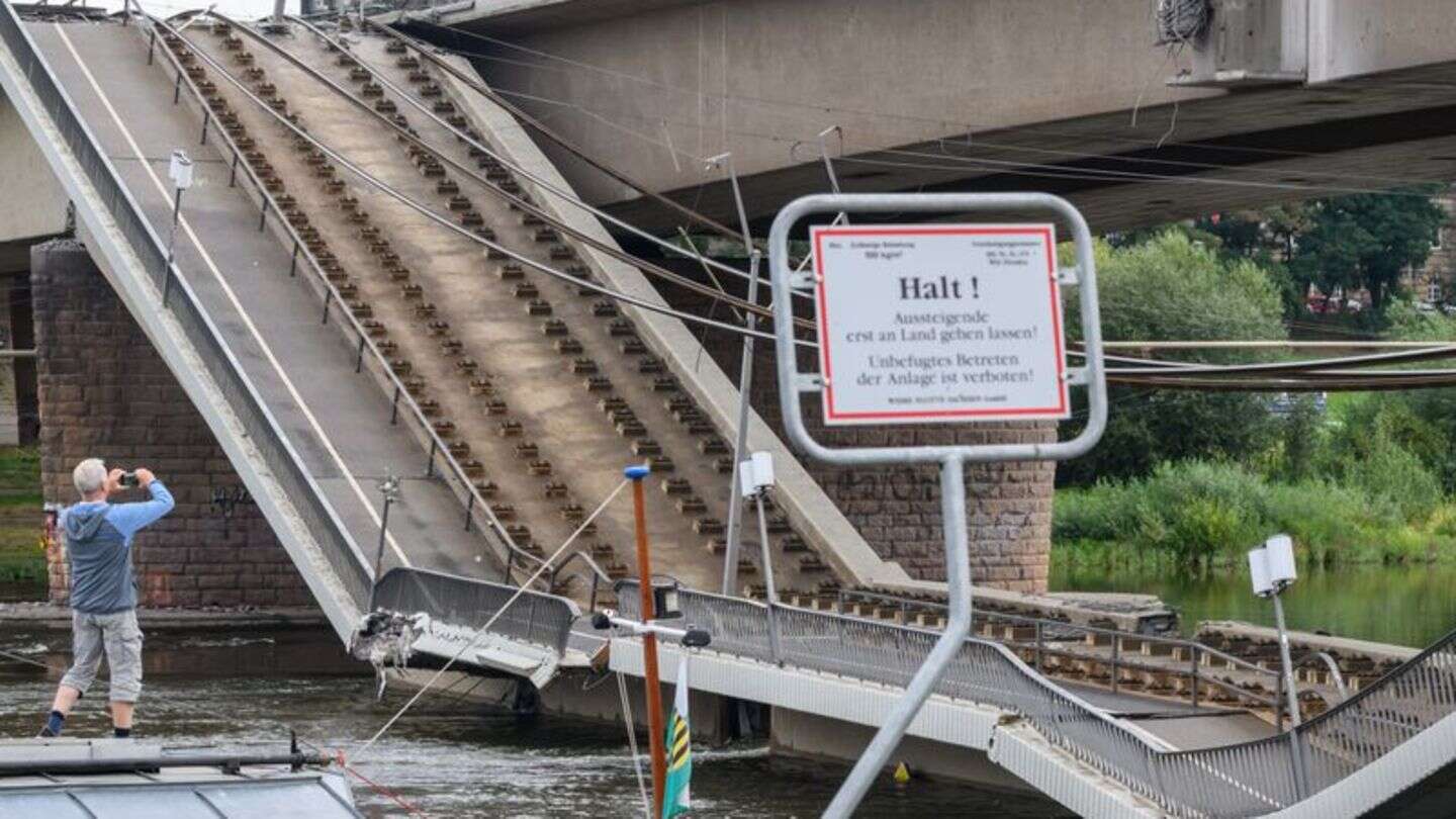 Brückeneinsturz: Letzte Straßenbahn passierte Brücke 18 Minuten vor Einsturz