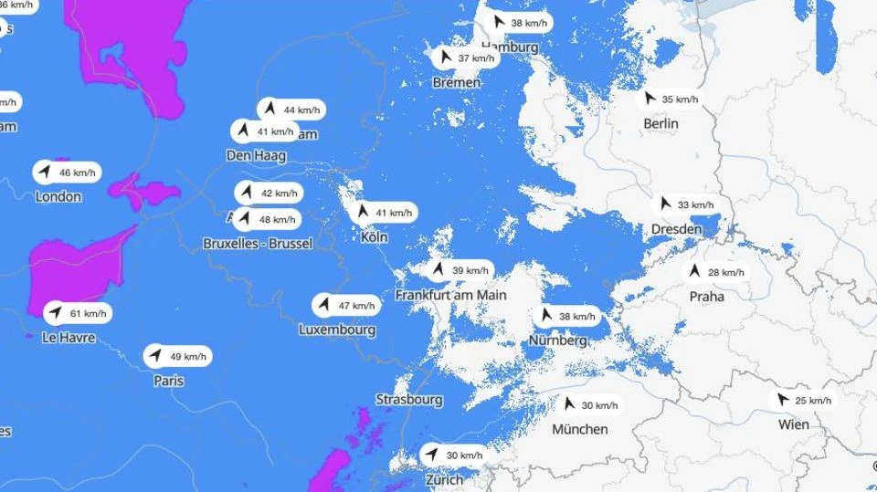 Amtliche Warnunge Wieder Starkregen und Sturmböen erwartet – Karten zeigen die Wetterlage