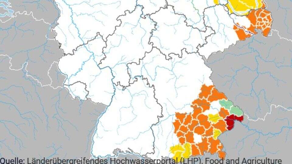 Warnungen und Pegel Aktuelle Karten zur Hochwasser-Lage in Deutschland