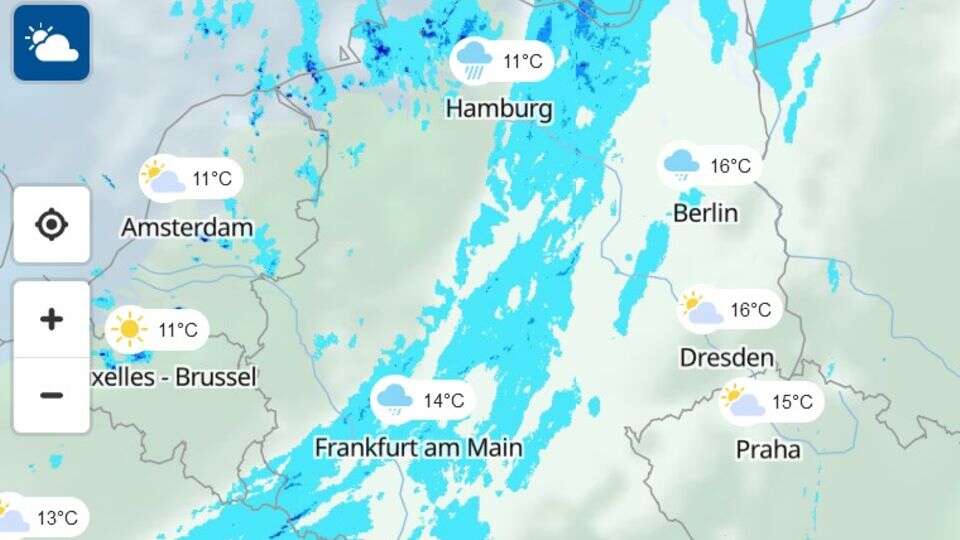 Wetter in Deutschland Gewitter und Starkregen: Karten zeigen, wo extremer Niederschlag fällt