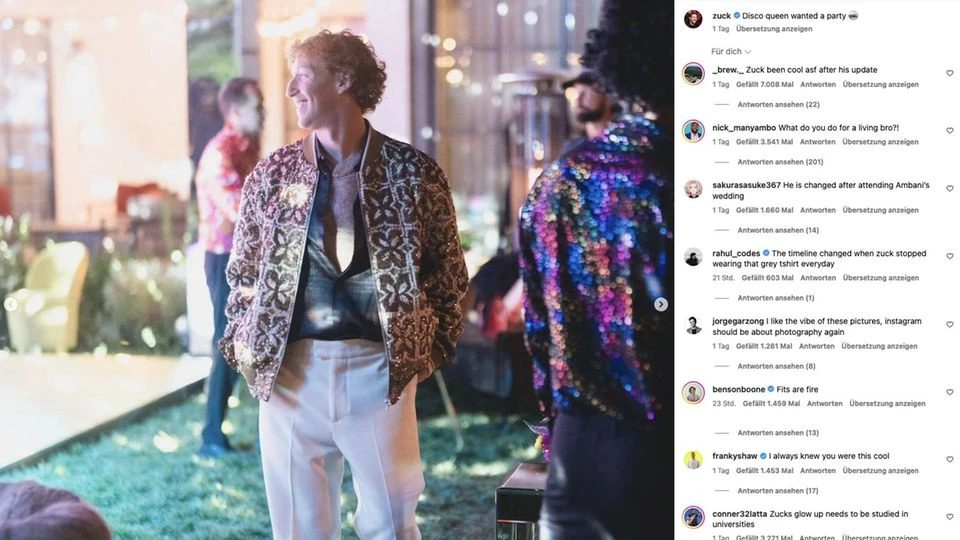 Leute von heute Mark und die Midlife-Crisis: Zuckerberg trägt jetzt Disco Chic und Brusthaar