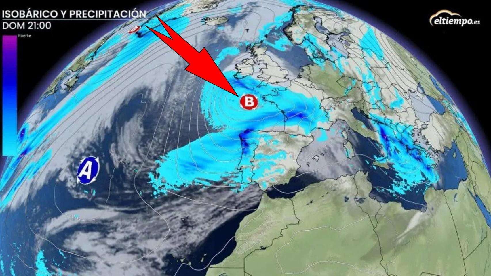 Llega a España la borrasca Louis: alerta de Aemet por grandes lluvias y vientos de 130 km/h en estas zonas