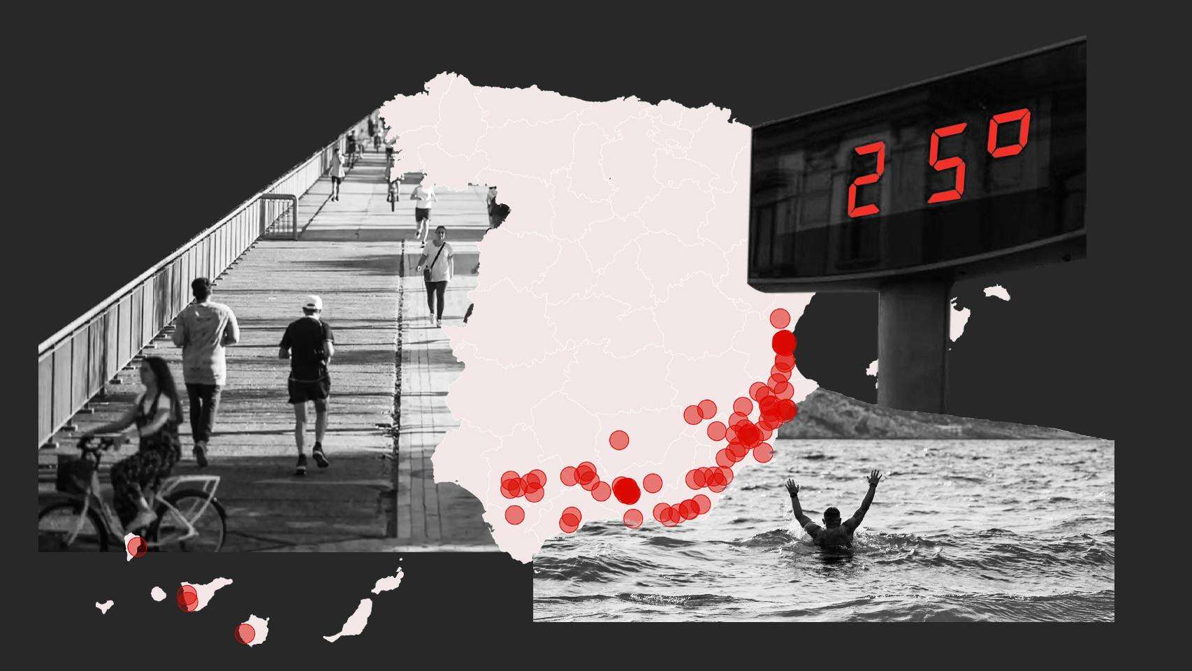 Calor anómalo: las tres capitales y los 89 pueblos que superarán los 24ºC este jueves en España