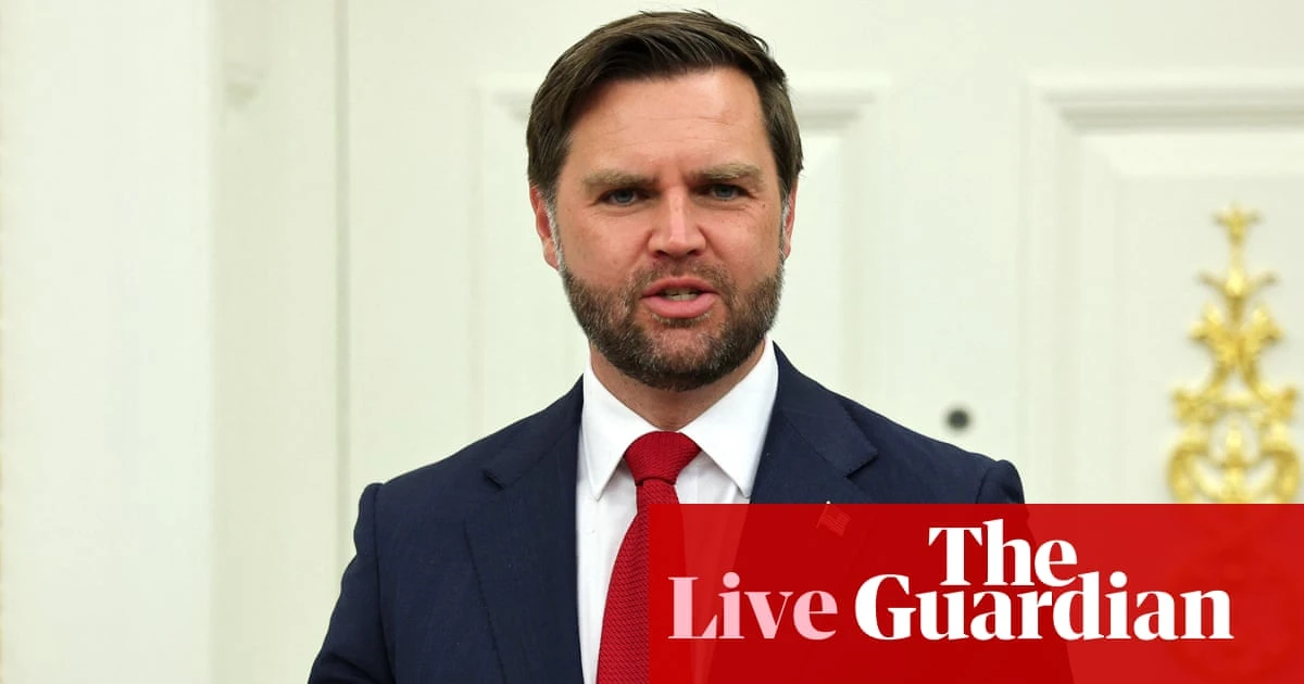 JD Vance visits Indiana to discuss redistricting amid Trump pressure on GOP states – Uk politics live