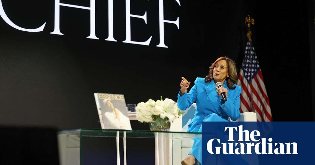 Assured Kamala Harris cuts a transformed figure in New Orleans – and carefully avoids any mention of Biden’s fitness for office