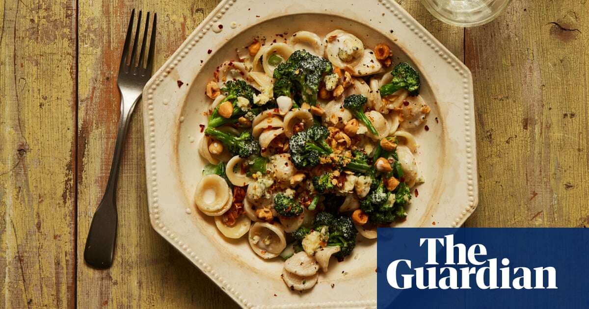 Rukmini Iyer’s quick and easy recipe for pasta with sprouting broccoli, blue cheese and hazelnuts | Quick and easy