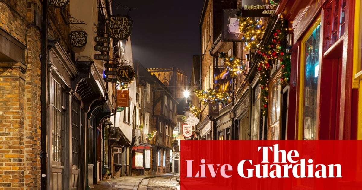 Little festive cheer as British retail sales inch up, and government borrowing falls – business live