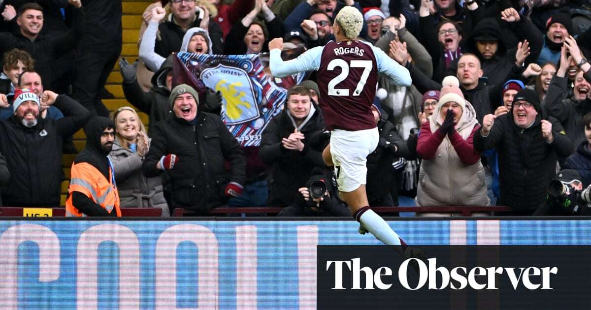 Manchester City’s bleak midwinter rolls on as Rogers seals win for Aston Villa