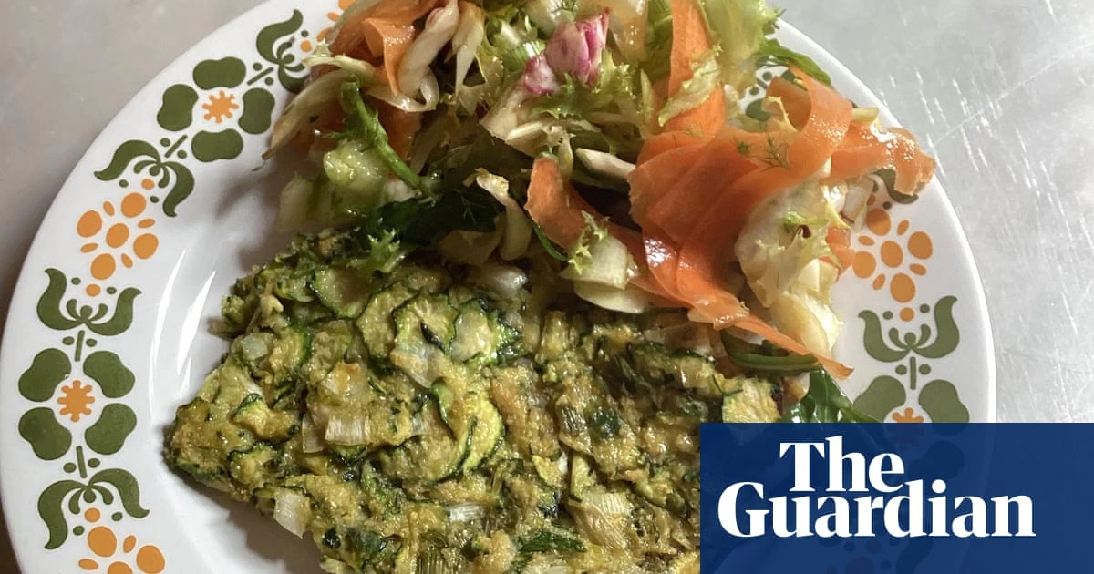 Rachel Roddy’s recipe for courgette, onion and chickpea flour bake, or scarpaccia | A kitchen in Rome