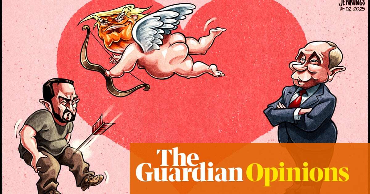 Ben Jennings on a Valentine’s Day gift for Putin from Trump – cartoon