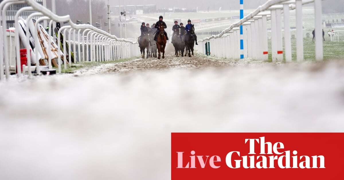 Cheltenham festival 2025: snow falls before racing on day two – live