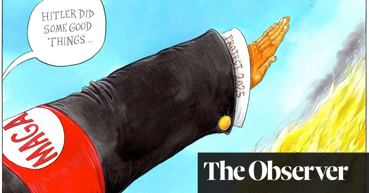 Chris Riddell on Donald Trump: ‘Hitler did some good things…’ – cartoon