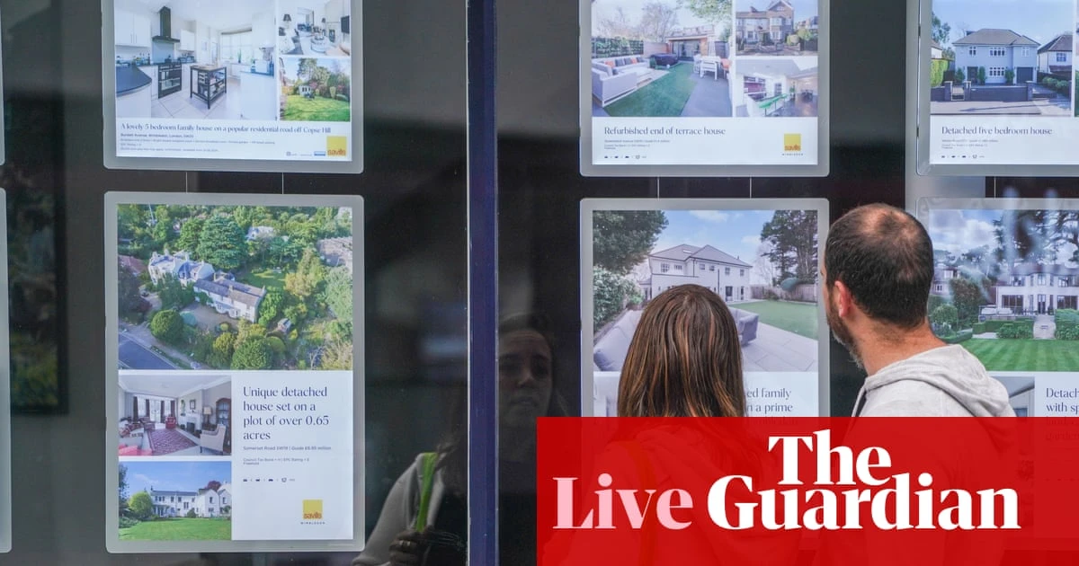 UK house price growth slowest since April 2024; Trump says truck imports to face 25% tariff from 1 November –  business live