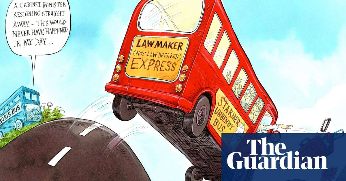 Chris Riddell on Labour’s Lawmaker Express. It is not for turning – cartoon