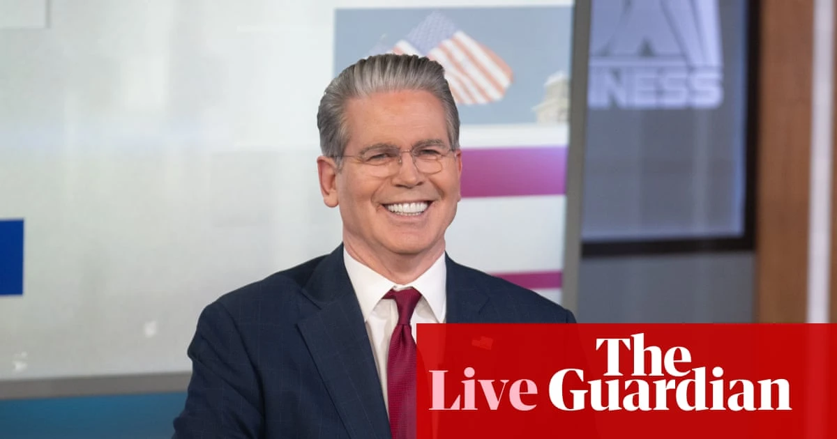 US treasury secretary Scott Bessent calls for half-point interest rate cut at next Fed meeting – business live