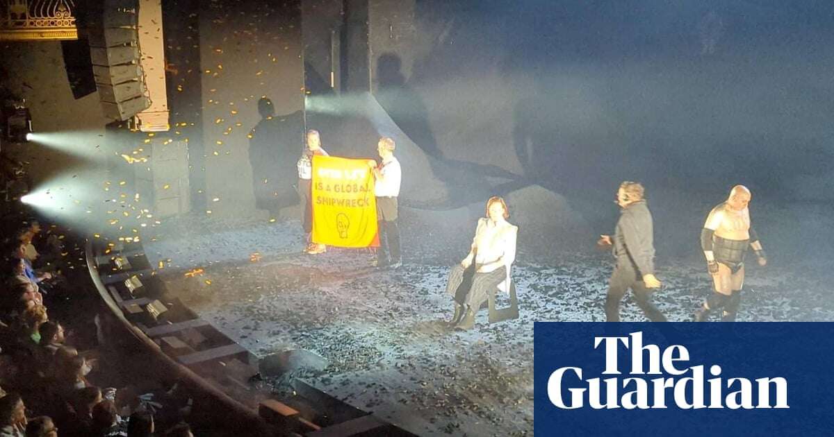 Just Stop Oil activists interrupt play starring Sigourney Weaver in London