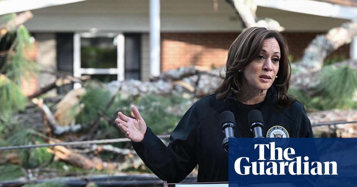 ‘People are giving, sharing’: Augusta comes together as Kamala Harris surveys damage