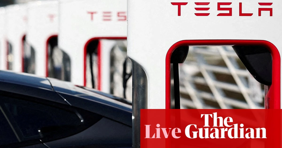 Tesla’s EU sales slump continues; China’s premier warns global trade tensions ‘intensifying’ – business live