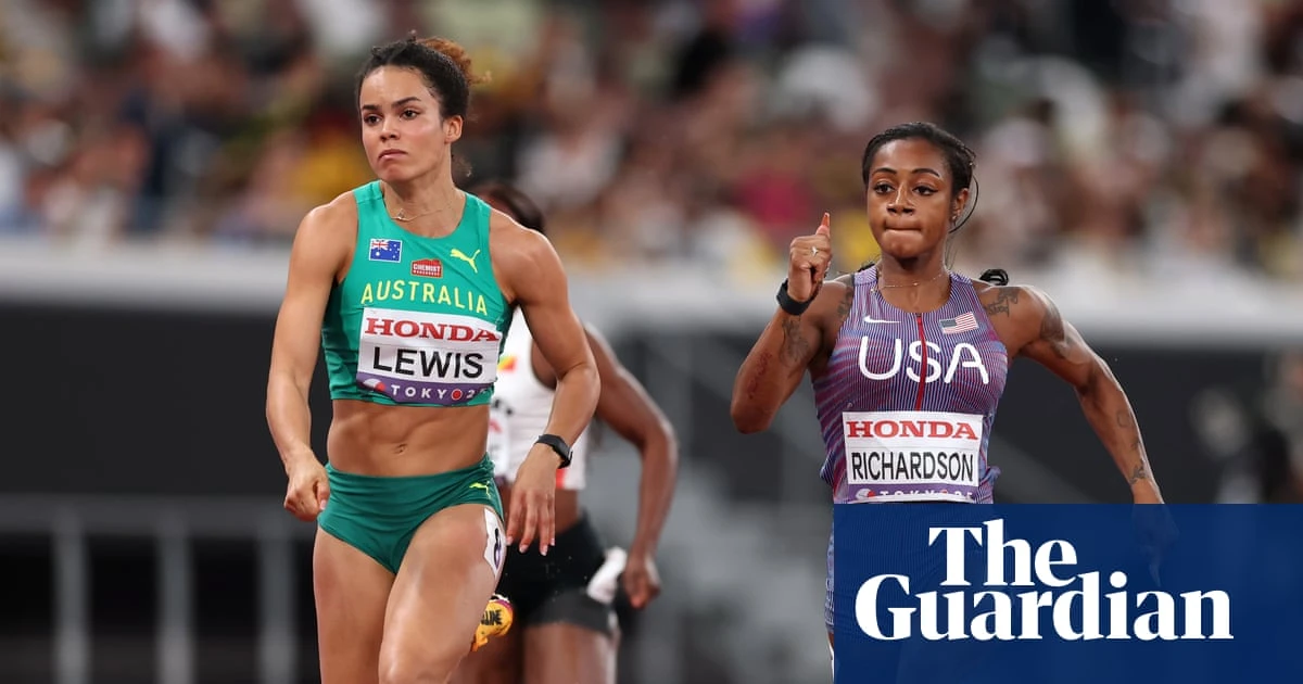 Torrie Lewis breaks own 100m national record in bright start to world championships