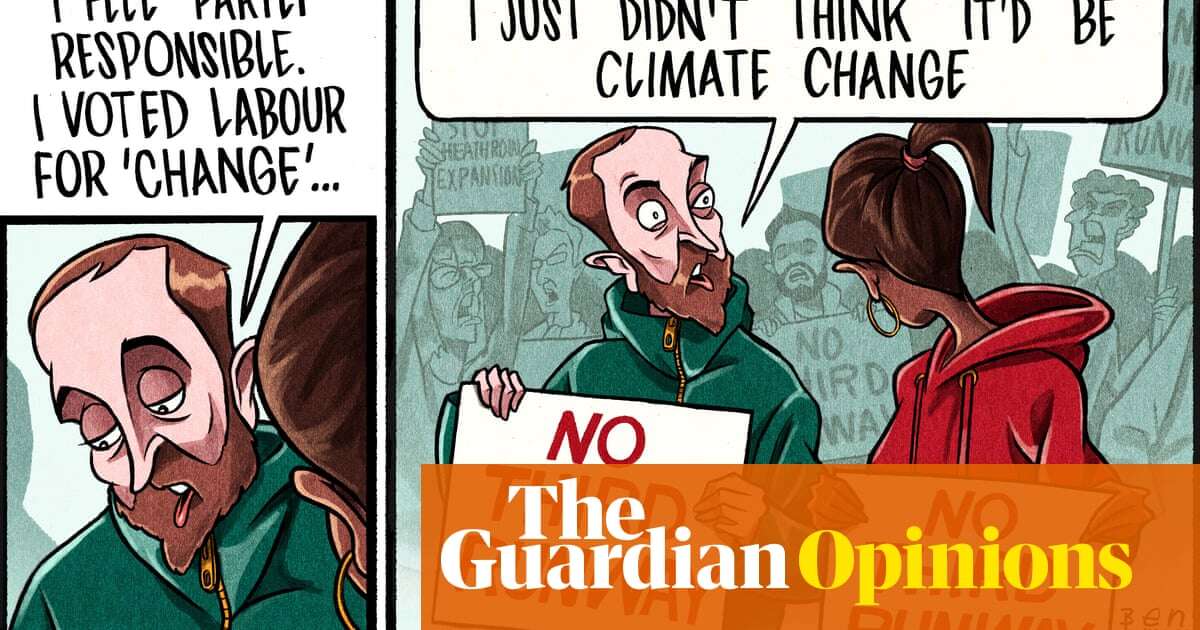 Ben Jennings on Labour’s climate climbdown – cartoon