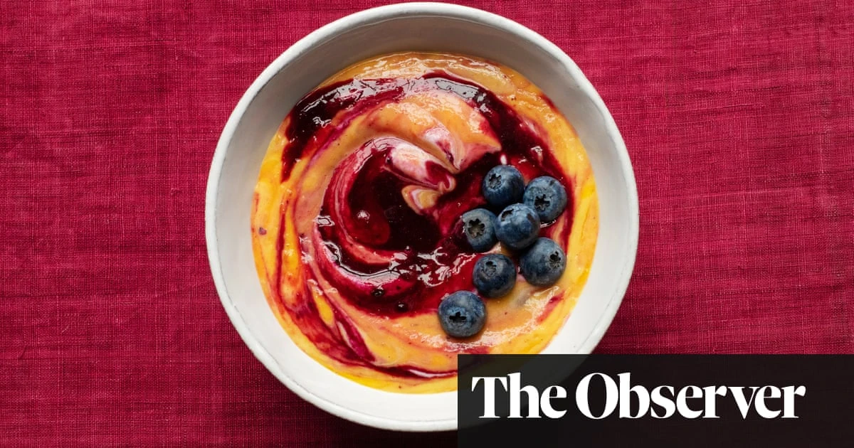 Nigel Slater’s recipe for mango blueberry fool