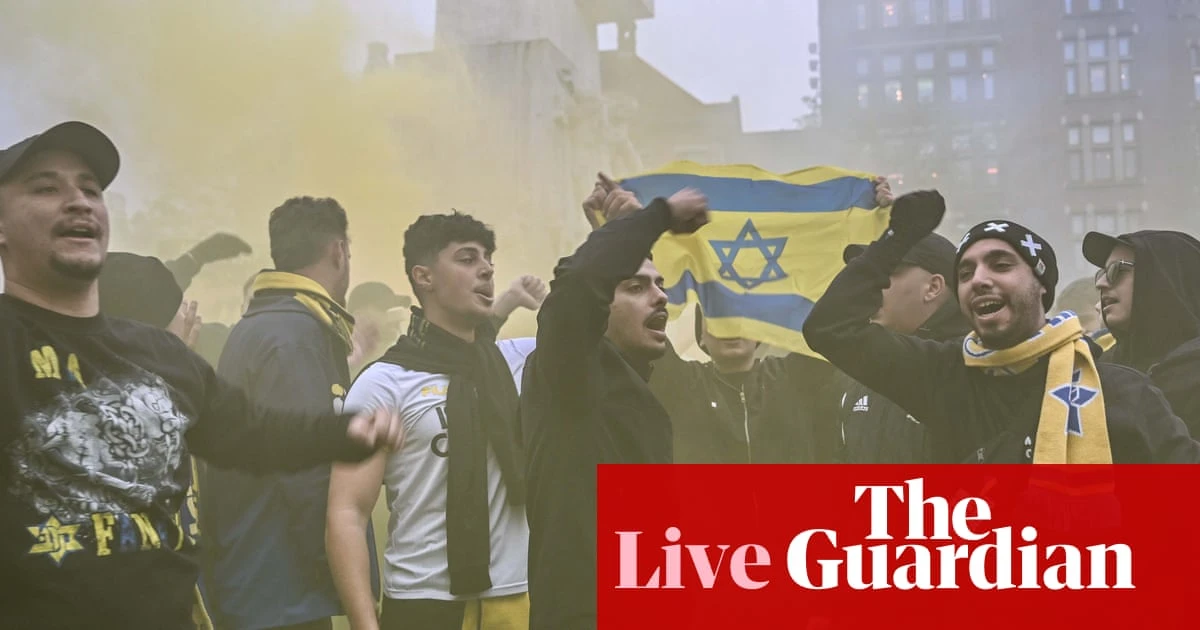 Ministers to explore reversing ban on Maccabi Tel Aviv fans attending UK match after PM’s criticism – politics live
