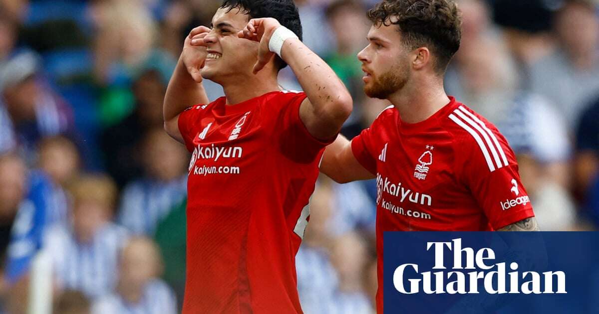 Nottingham Forest’s Sosa earns point as three see red in fiery draw at Brighton