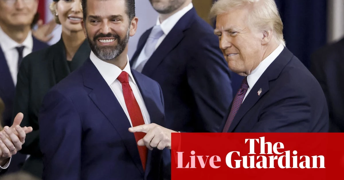 Donald Trump Jr says ‘maybe one day’ when asked if would ever run for president – US politics live