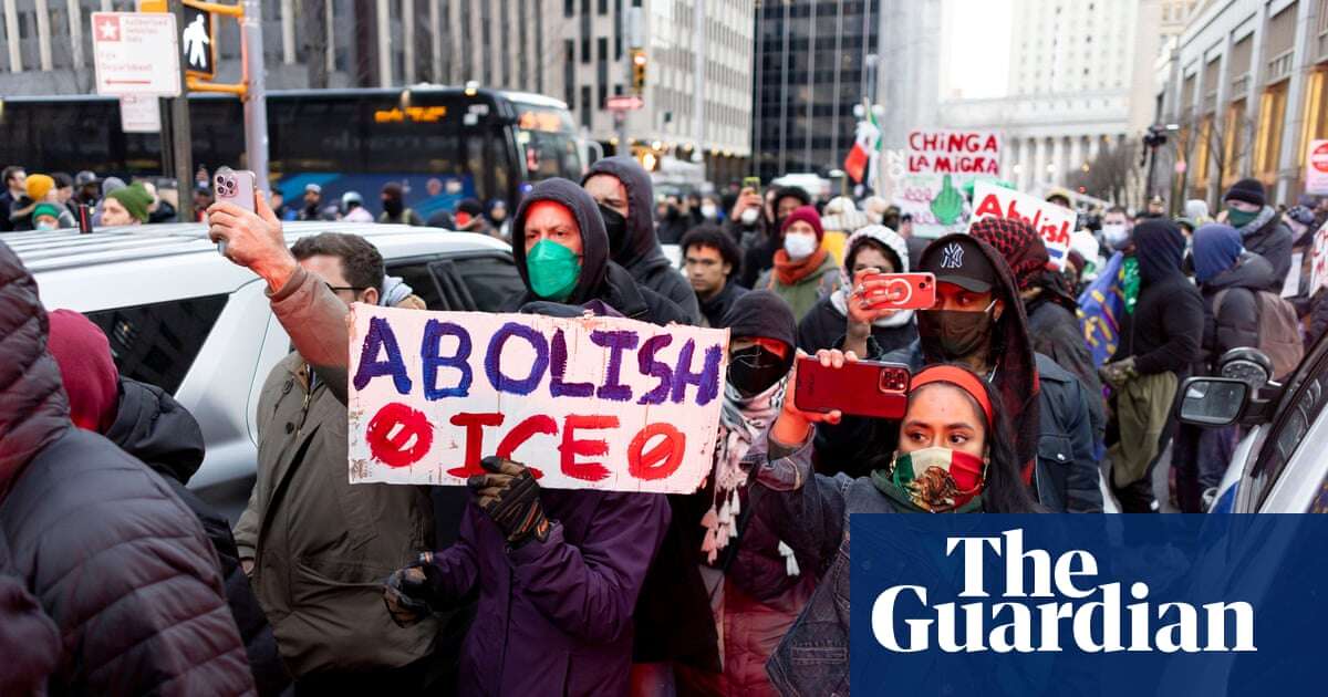 ‘Melt Ice’: demonstrators in New York protest Trump’s anti-immigration policies