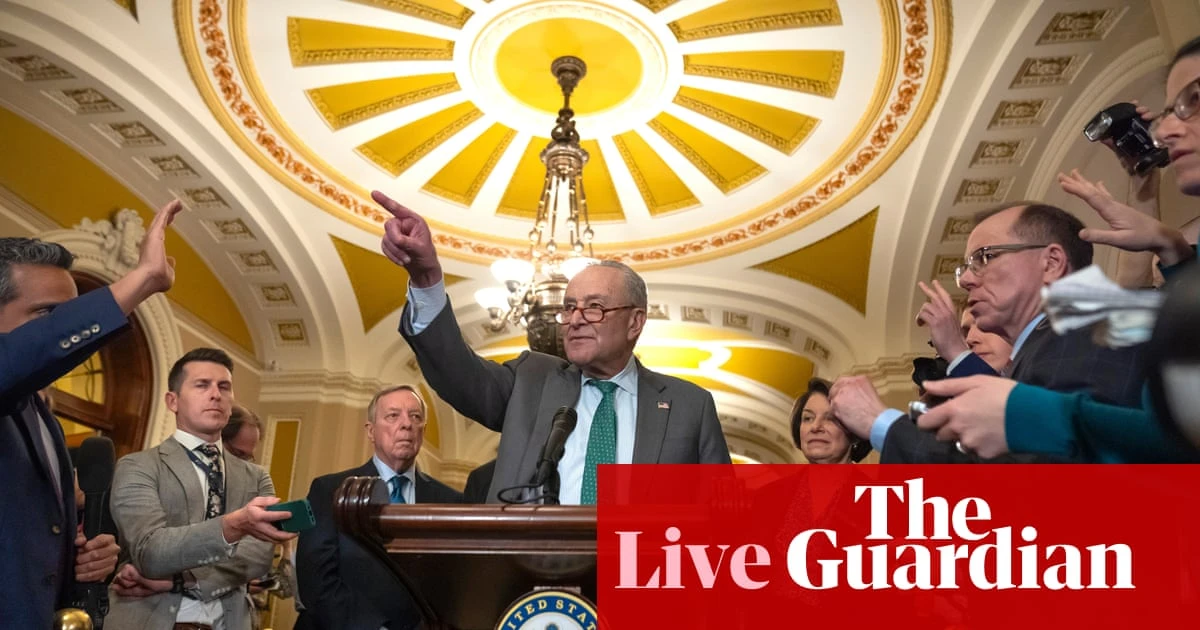 Schumer decision to vote for Republican funding bill a ‘huge slap in the face’, says AOC - US politics live