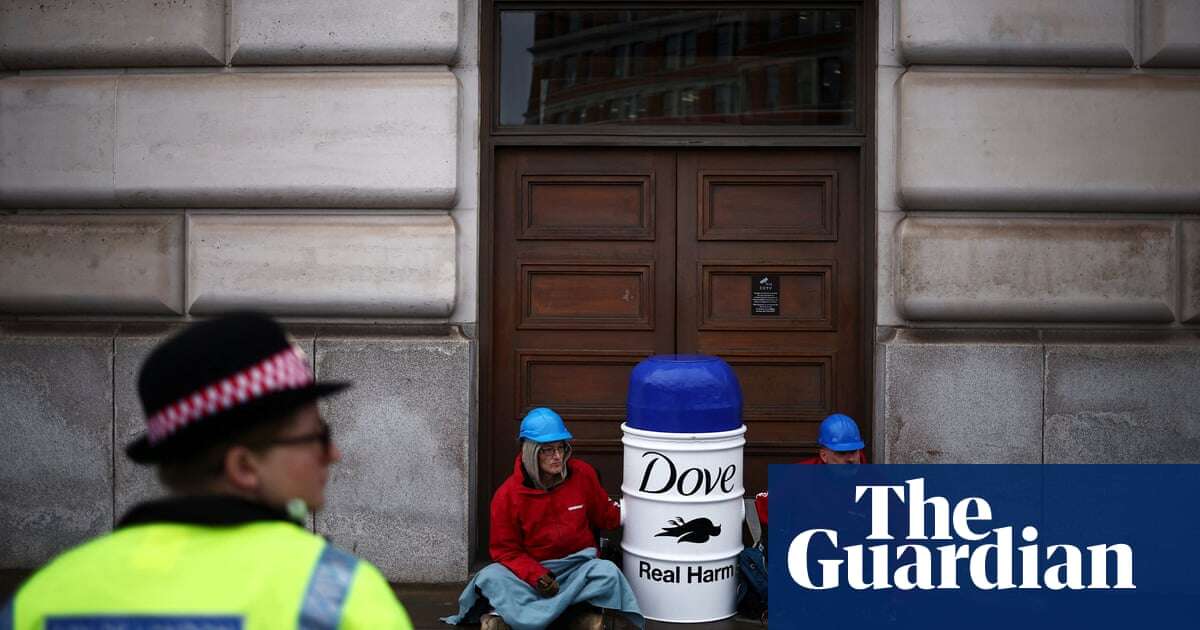 Charges against 34 people dropped over plastic pollution protest at Unilever HQ